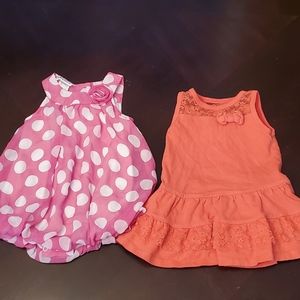 Bundle Of Girls Polka-dot Romper And Dress